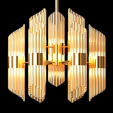 Elegant Art Deco Chandelier Design 3D model image 1 