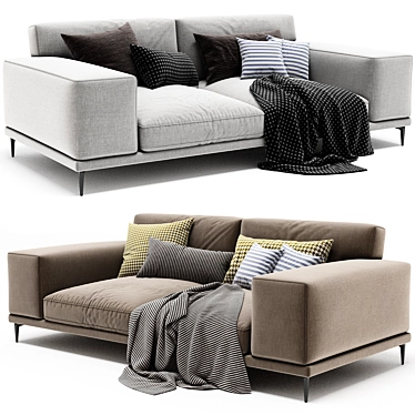 Modern Italian Blake Sofa Set 3D model image 1 