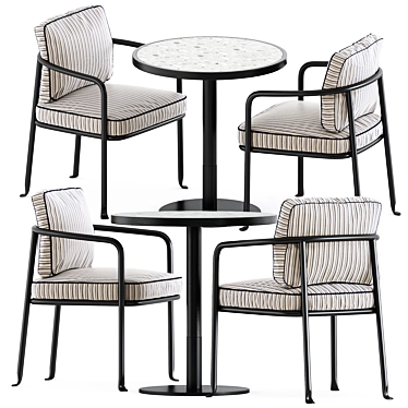 Modern Elegance Duo: Borea Chair & Briscola Table 3D model image 1 