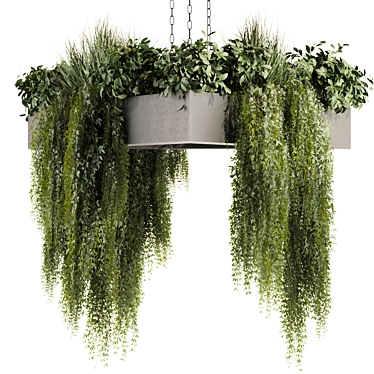 High-Quality Hanging Ampelous Bush Model 3D model image 1 