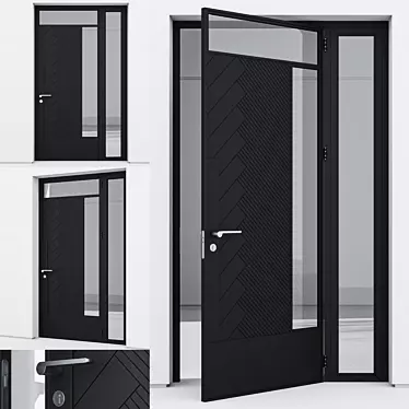 Corona Aluminum Door 199 Render 3D model image 1 