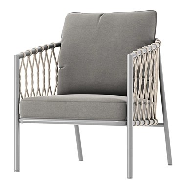 Elegant Orka Garden Armchair 3D model image 1 