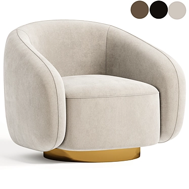 Brice Swivel Armchair - Variety 3D model image 1 