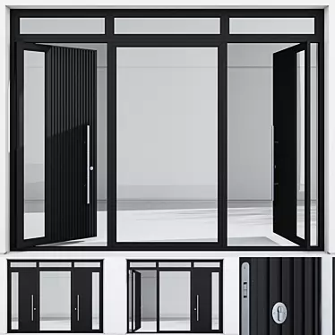 Aluminum Entry Door 204 3D model image 1 