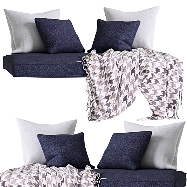 Cozy Window Seat Pillows Set 3D model image 1 