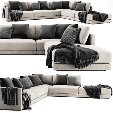 Katarina Blanche Modern Sofa Set 3D model image 1 