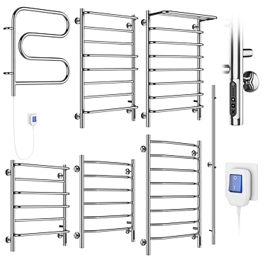 Terminus 4 Towel Warmer Set 3D model image 1 