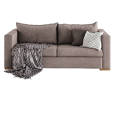 Classic Dark Grey Bouvier Sofa 3D model image 1 