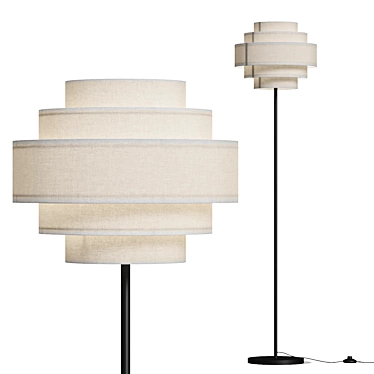 Elegant Miguel Floor Lamp 3D model image 1 