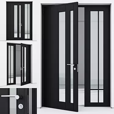 Corona Aluminium Door 3D Model 3D model image 1 