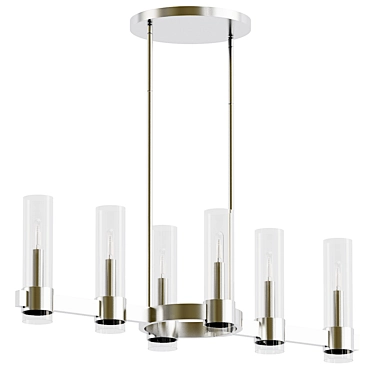 Vernon Linear Suspension Light Fixture 3D model image 1 