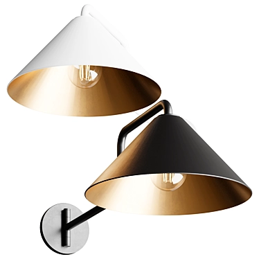 Elegant Plug-In Wall Light 3D model image 1 