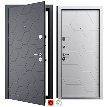 Polo Metal Entry Door - QDoors 3D model image 1 