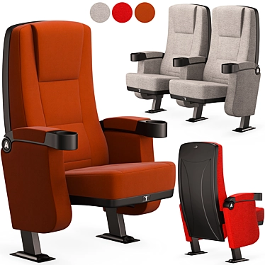 Versatile Cinema Chair Set 3D model image 1 