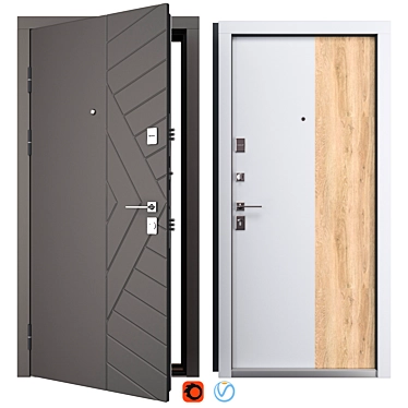 Corsa-M Metal Entry Door (QDoors) 3D model image 1 