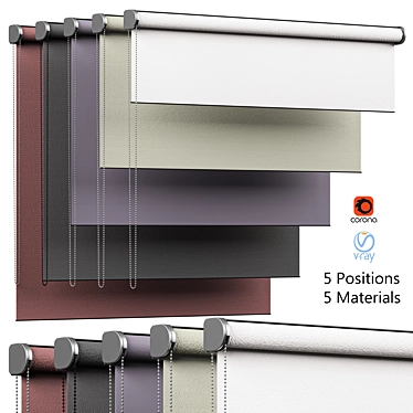 Versatile Roller Blinds 3D Model 3D model image 1 