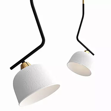 Modern Black Pendant Light 3D model image 1 