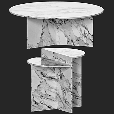 Cazarina Side and Coffee Table Set 3D model image 1 