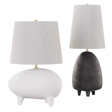 Modern Tiptoe Table Lamp Duo 3D model image 1 