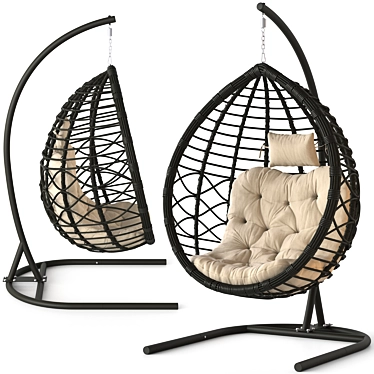 Veil 2 Hanging Chair with Support 3D model image 1 