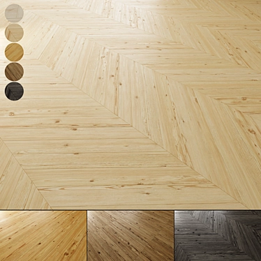 Premium Oak Floor Texture Set 3D model image 1 