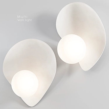 Shell Petal Wall Lamp - Muni Sconce 3D model image 1 