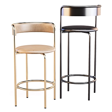 Modernist Ava Stool: Elegantly Functional 3D model image 1 