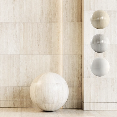 Travertino Prestige Tiles Collection 3D model image 1 