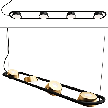 Modern Olo Linear Pendant Light 3D model image 1 