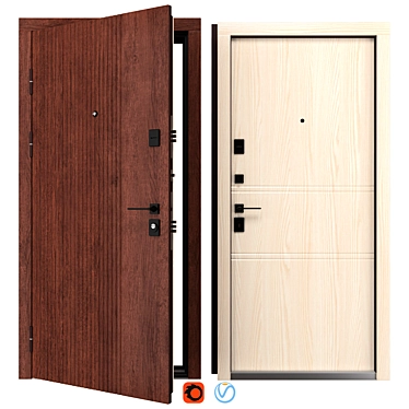  Bulat B-617 Metal Entrance Door 3D model image 1 