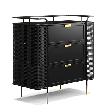 Viennese Mesh Chest Drawer Solution 3D model image 1 