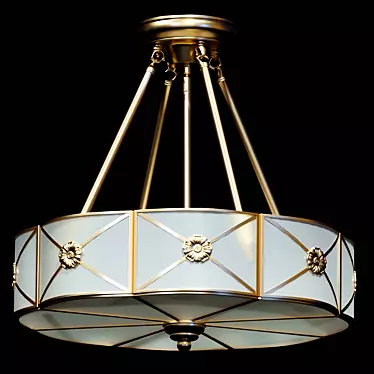 BRASS FOUR LIGHT CHANDELIER FROM PRESTON COLLECTION