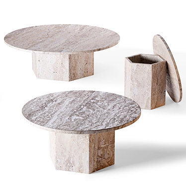 Sleek Modernist Coffee Table 3D model image 1 