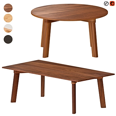 Scandinavian Style Coffee Tables 3D model image 1 