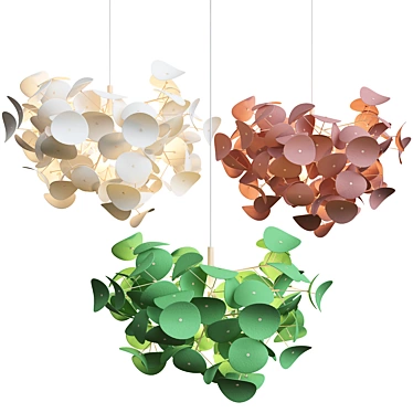 Modern Leaf Suspension Lamps 3D model image 1 