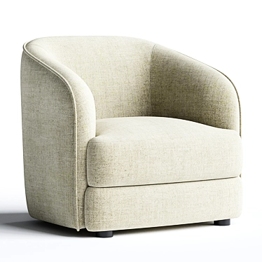 Stylish Covent Armchair 3D Model 3D model image 1 