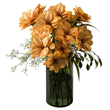 Sunshine Bouquet - 126 Yellow Blooms 3D model image 1 