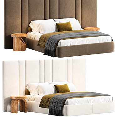 Brown Bafia Bed 2015 Corona 3D model image 1 