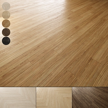 Premium Oak Floor Textures Pack 3D model image 1 