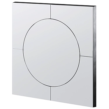  Elegant Deja Wall Mirror, 80x80cm 3D model image 1 