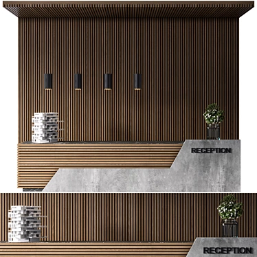 Modern Reception Desk for Download 3D model image 1 