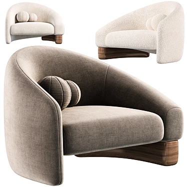 Modern Overlay Armchair Design by Raphael Navot 3D model image 1 