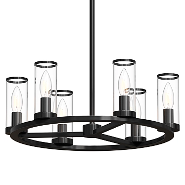 Modern Chandelier with Six Lights 3D model image 1 
