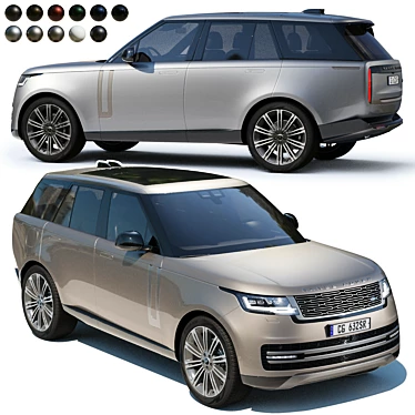 Luxury Land Rover 3D Model 3D model image 1 