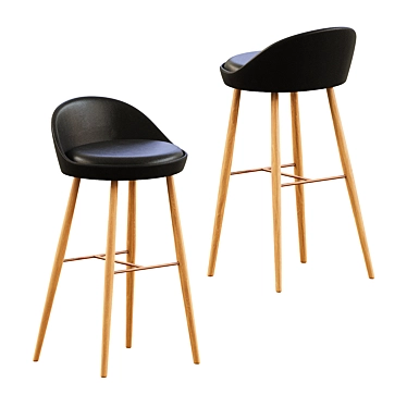 Bodega Bar Stool - Chic & Sleek 3D model image 1 