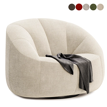 Pumpkin Beanbag Armchair in 5 Colors 3D model image 1 