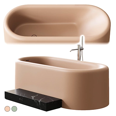 Inbani Ease Freestanding Oval Bathtub 3D model image 1 