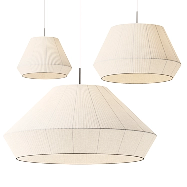 Bover Fabric Pendant Lights Set 3D model image 1 