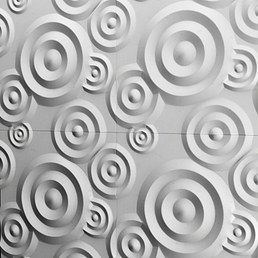 3D Circles Panel Set 3D model image 1 