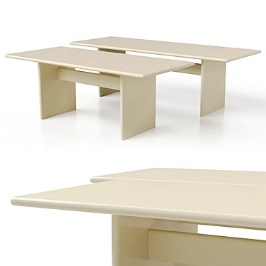 Modern Rink Dining Table - Sleek 3D model image 1 